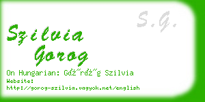 szilvia gorog business card